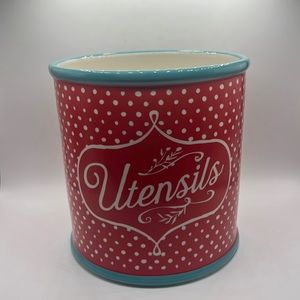 The Pioneer Woman Polka Dot Utensil Crock
